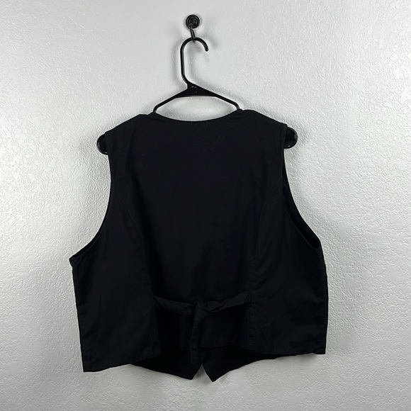 Vintage Karen Scott Women’s Y2K Black Cotton 2000 New Year Vest Millennial Sz 1X - Picture 7 of 9